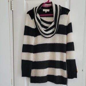 Black and Off White Mohair Sweater